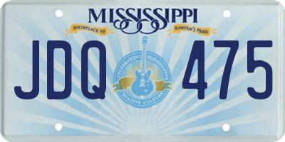 MS license plate JDQ475