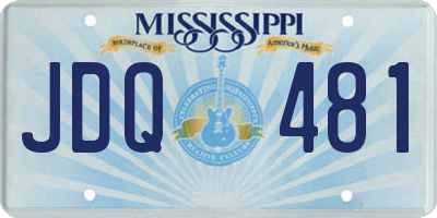 MS license plate JDQ481
