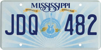 MS license plate JDQ482