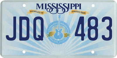 MS license plate JDQ483