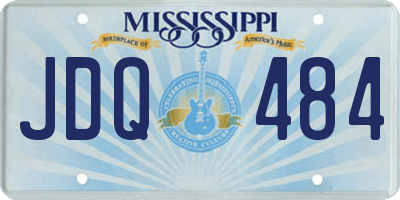 MS license plate JDQ484