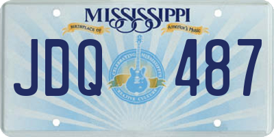 MS license plate JDQ487