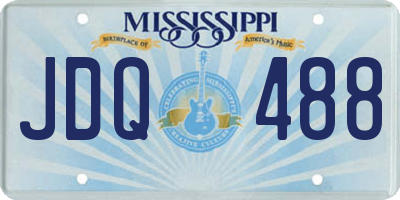 MS license plate JDQ488