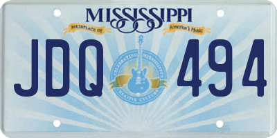 MS license plate JDQ494