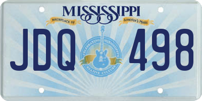 MS license plate JDQ498