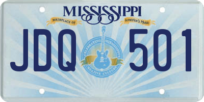 MS license plate JDQ501