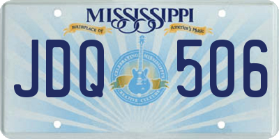 MS license plate JDQ506