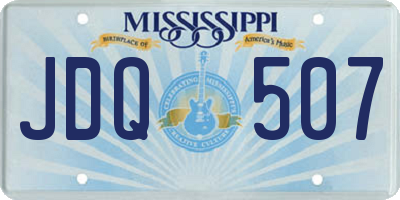 MS license plate JDQ507