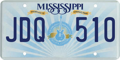 MS license plate JDQ510