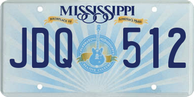 MS license plate JDQ512