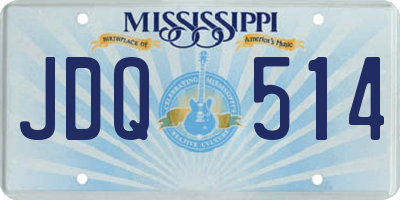 MS license plate JDQ514