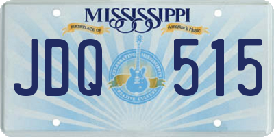MS license plate JDQ515