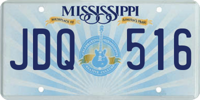 MS license plate JDQ516