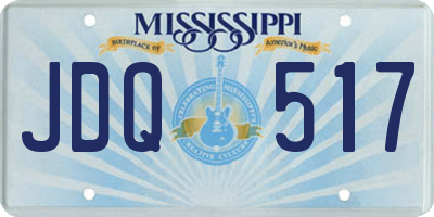 MS license plate JDQ517