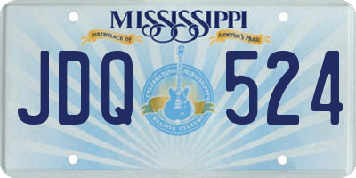 MS license plate JDQ524