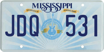MS license plate JDQ531