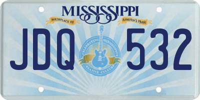 MS license plate JDQ532