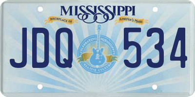 MS license plate JDQ534