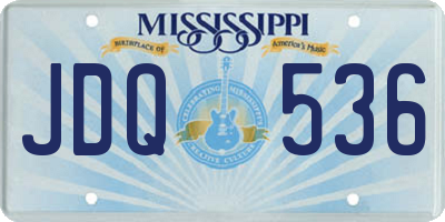 MS license plate JDQ536