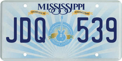 MS license plate JDQ539