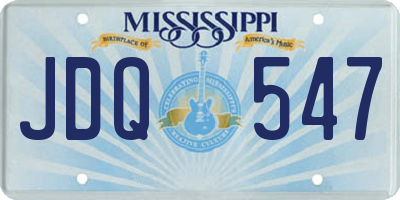 MS license plate JDQ547