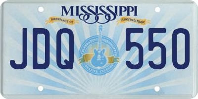MS license plate JDQ550
