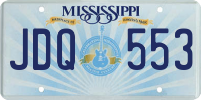 MS license plate JDQ553