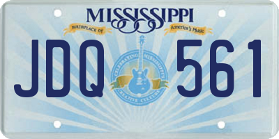 MS license plate JDQ561
