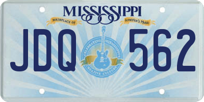 MS license plate JDQ562