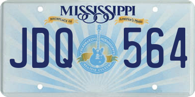 MS license plate JDQ564