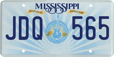 MS license plate JDQ565