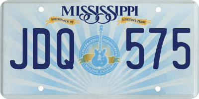 MS license plate JDQ575