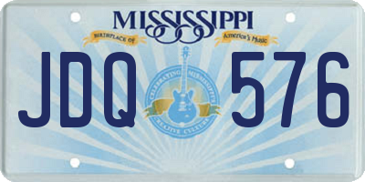 MS license plate JDQ576