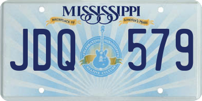 MS license plate JDQ579