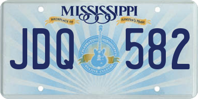 MS license plate JDQ582