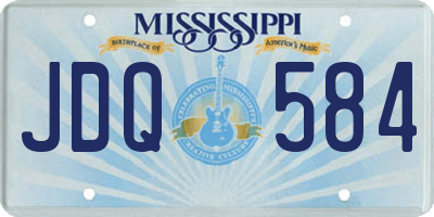 MS license plate JDQ584