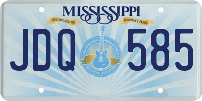 MS license plate JDQ585