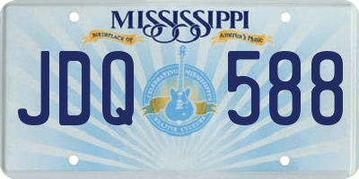 MS license plate JDQ588