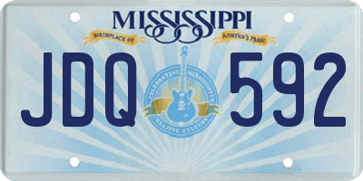 MS license plate JDQ592