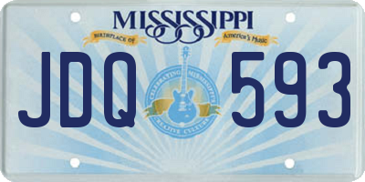 MS license plate JDQ593