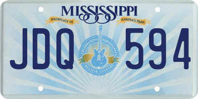 MS license plate JDQ594