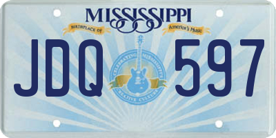 MS license plate JDQ597