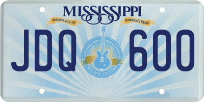MS license plate JDQ600