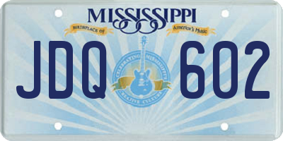 MS license plate JDQ602