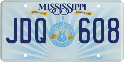 MS license plate JDQ608
