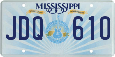 MS license plate JDQ610