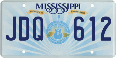 MS license plate JDQ612