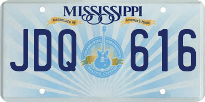 MS license plate JDQ616