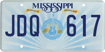 MS license plate JDQ617