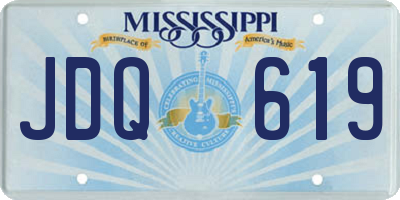 MS license plate JDQ619
